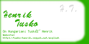 henrik tusko business card